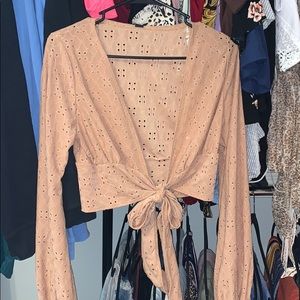 Tie crop top brand new